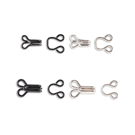 Assorted Hook & Eyes Set - Size 4 & 6 - 60 Sets/Pack