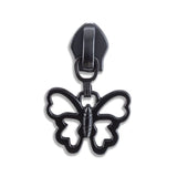 #5 Metallic Nylon Butterfly Zipper Pulls