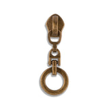 #5 Metallic Nylon Dangle Ring Zipper Pulls