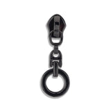 #5 Metallic Nylon Dangle Ring Zipper Pulls