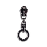 #5 Metallic Nylon Dangle Ring Zipper Pulls