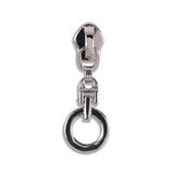#5 Metallic Nylon Dangle Ring Zipper Pulls