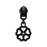 #5 Metallic Nylon Flower Zipper Pulls