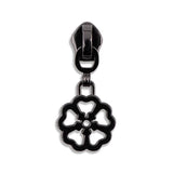 #5 Metallic Nylon Flower Zipper Pulls