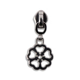 #5 Metallic Nylon Flower Zipper Pulls