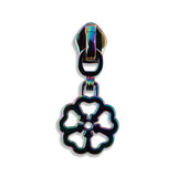 #5 Metallic Nylon Flower Zipper Pulls