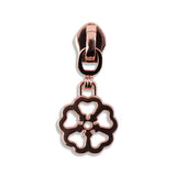 #5 Metallic Nylon Flower Zipper Pulls