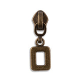 #5 Metallic Nylon Square Zipper Pulls