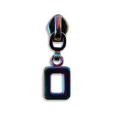 #5 Metallic Nylon Square Zipper Pulls