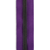 #3 Gunmetal Metallic Nylon Coil Continuous Zipper Roll - 3 yds.