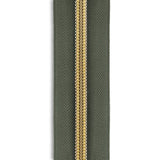 #5 Gold Metallic Nylon Coil Continuous Zipper Roll