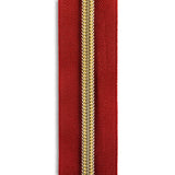 #5 Gold Metallic Nylon Coil Continuous Zipper Roll