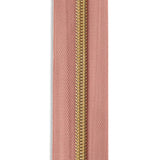 #5 Gold Metallic Nylon Coil Continuous Zipper Roll