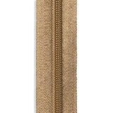 #5 Gold Metallic Nylon Coil Continuous Zipper Roll