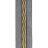 #5 Gold Metallic Nylon Coil Continuous Zipper Roll