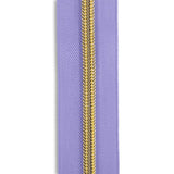 #5 Gold Metallic Nylon Coil Continuous Zipper Roll