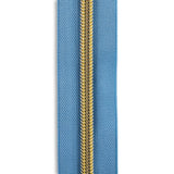 #5 Gold Metallic Nylon Coil Continuous Zipper Roll