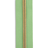 #5 Gold Metallic Nylon Coil Continuous Zipper Roll