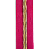 #5 Gold Metallic Nylon Coil Continuous Zipper Roll