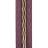 #5 Gold Metallic Nylon Coil Continuous Zipper Roll