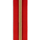 #5 Gold Metallic Nylon Coil Continuous Zipper Roll