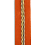 #5 Gold Metallic Nylon Coil Continuous Zipper Roll