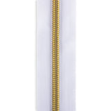 #5 Gold Metallic Nylon Coil Continuous Zipper Roll