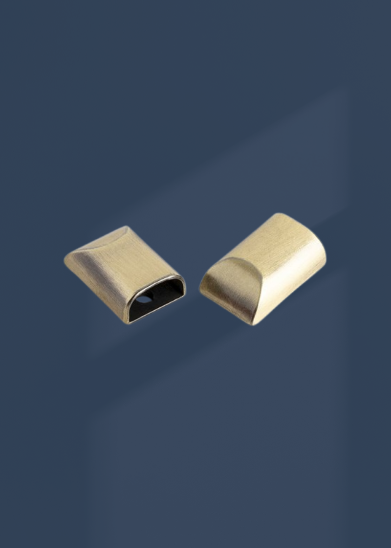 Metal Cord Ends & Zipper Ends Bag Hardware - 17mm - 4/Pack - Gold