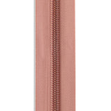 #3 Rose Gold Metallic Nylon Coil Continuous Zipper Roll - 3 yds.