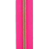 #5 Rose Gold Metallic Nylon Coil Continuous Zipper Roll