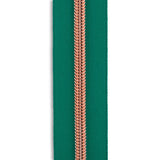 #5 Rose Gold Metallic Nylon Coil Continuous Zipper Roll