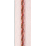 #5 Rose Gold Metallic Nylon Coil Continuous Zipper Roll