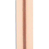 #5 Rose Gold Metallic Nylon Coil Continuous Zipper Roll