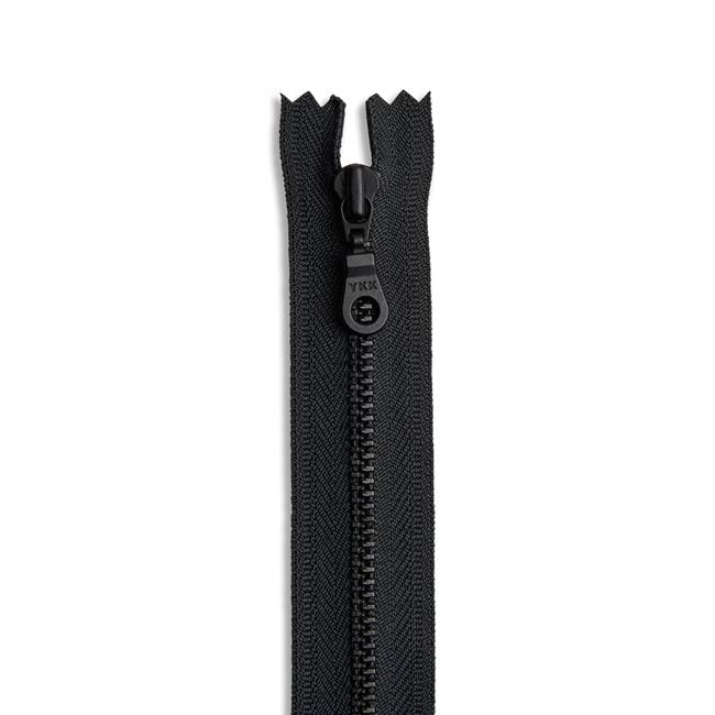 YKK #4.5 Black Oxide Nickel Donut Pull Bag Zipper - Black