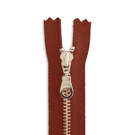 YKK #4.5 Nickel Donut Pull Bag Zipper - Rust