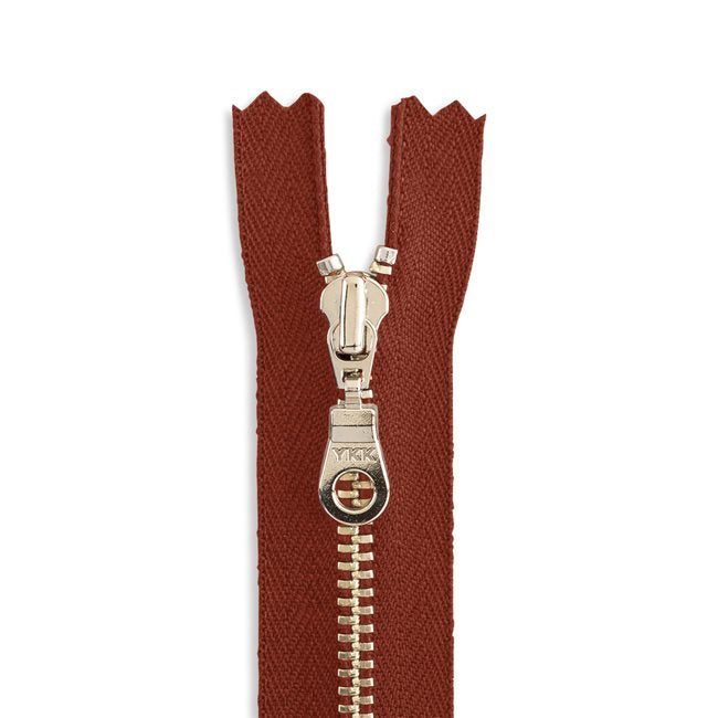YKK #4.5 Nickel Donut Pull Bag Zipper - Rust