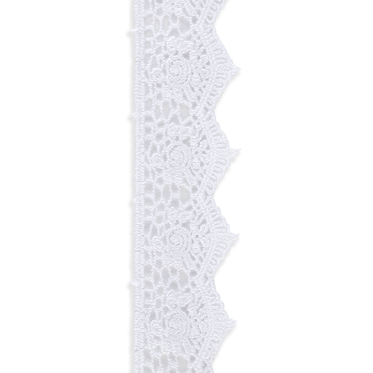 Scallop Rose Lace - 1 1/2" x 10 yds. - White