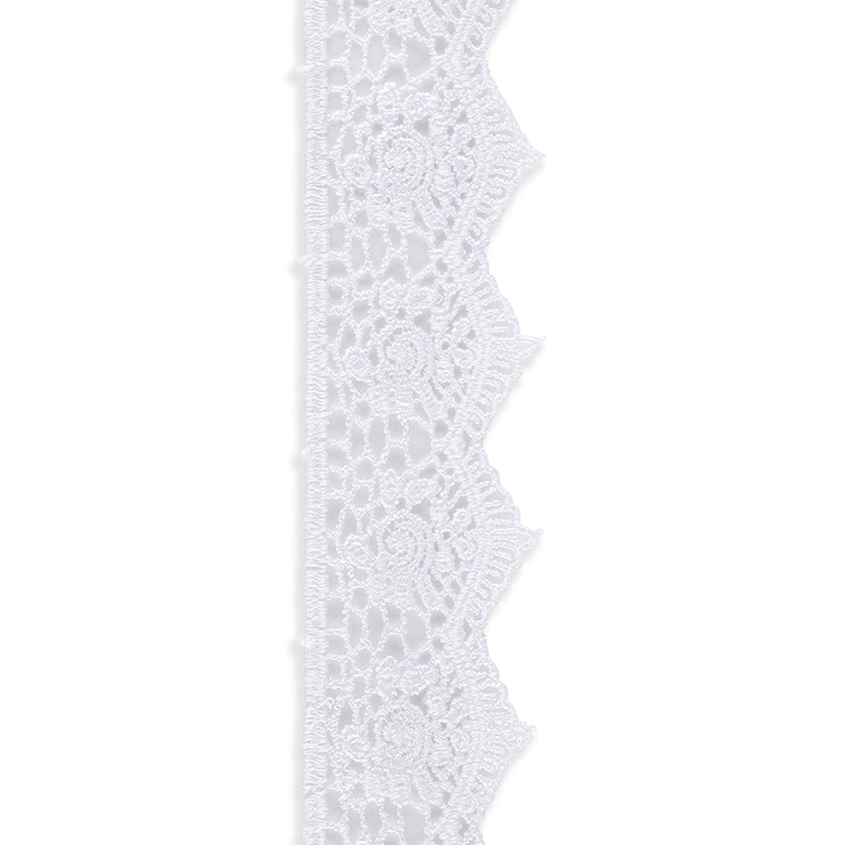 Scallop Rose Lace - 1 1/2" x 10 yds. - White