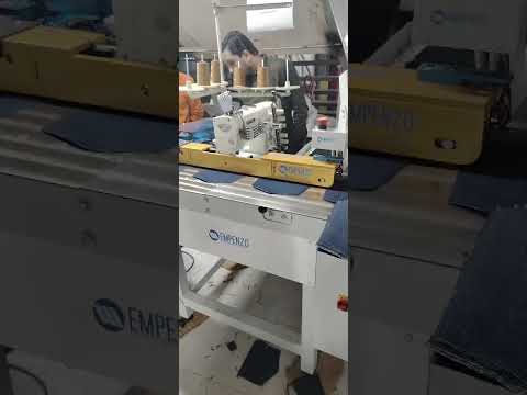 Automatic Pocket Hemmer Kansai 3 Needle Chain Stitch Denim Machine