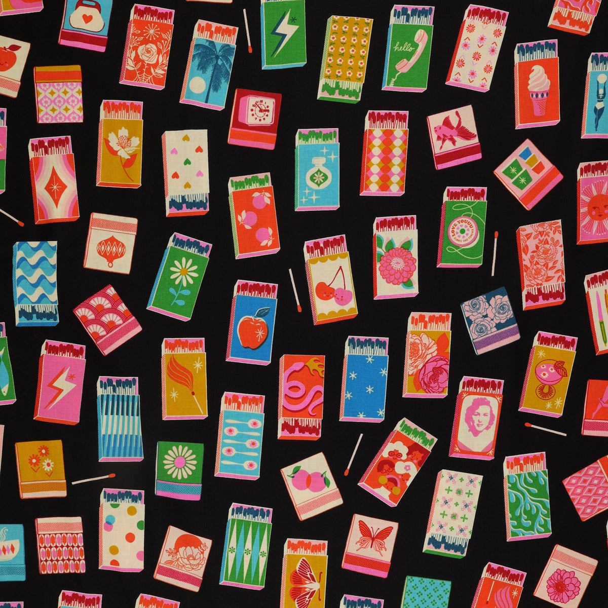 Trinketry Fabric Collection - Matchmaker Black