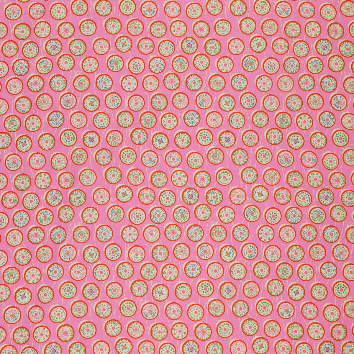 Trinketry Fabric Collection - Spools Flamingo