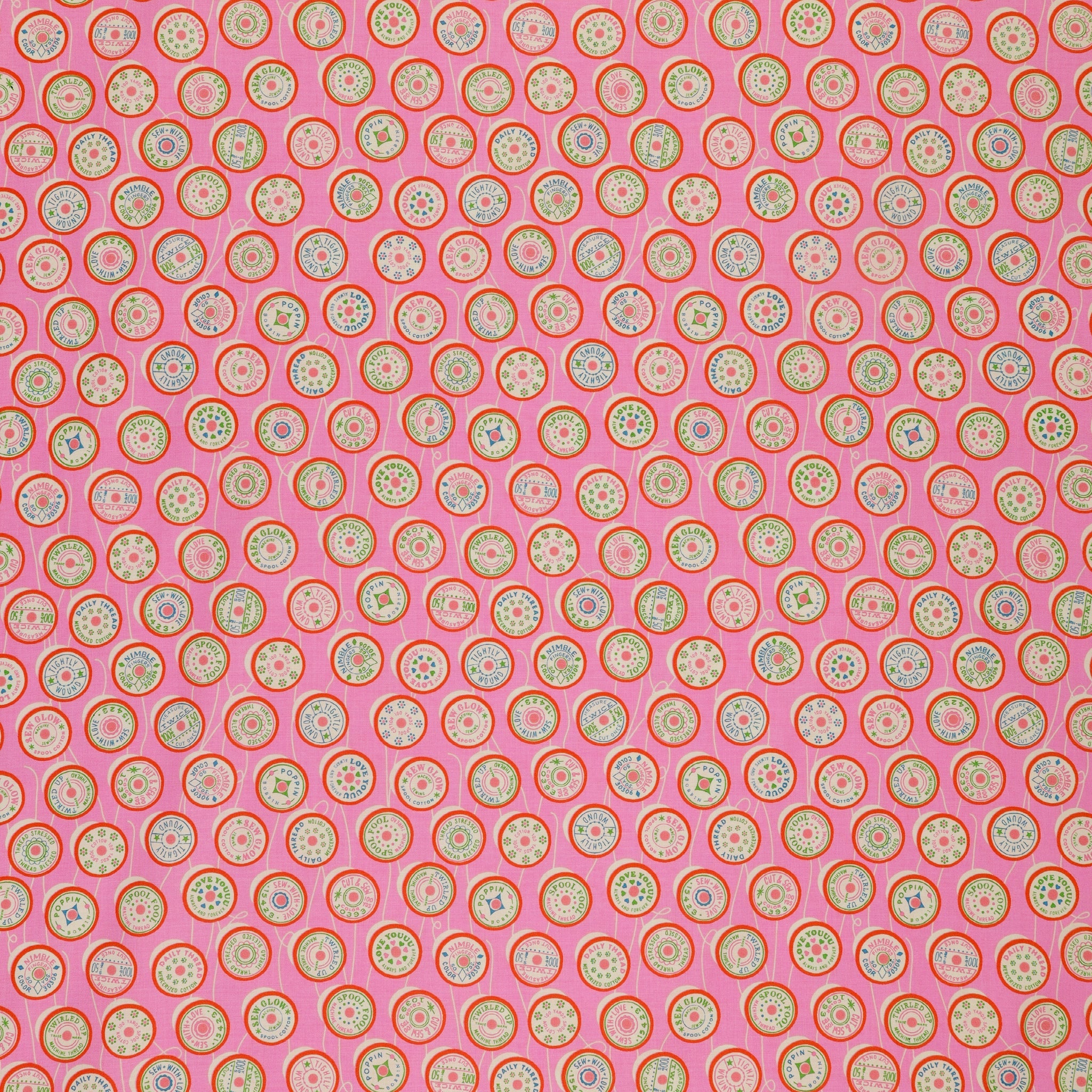 Trinketry Fabric Collection - Spools Flamingo