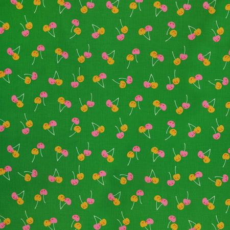 Trinketry Fabric Collection - Cherry Friends Deep Verdant