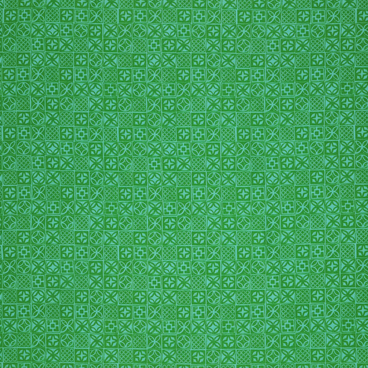 Poolside Too Fabric Collection - Architectural Blocks Verdant