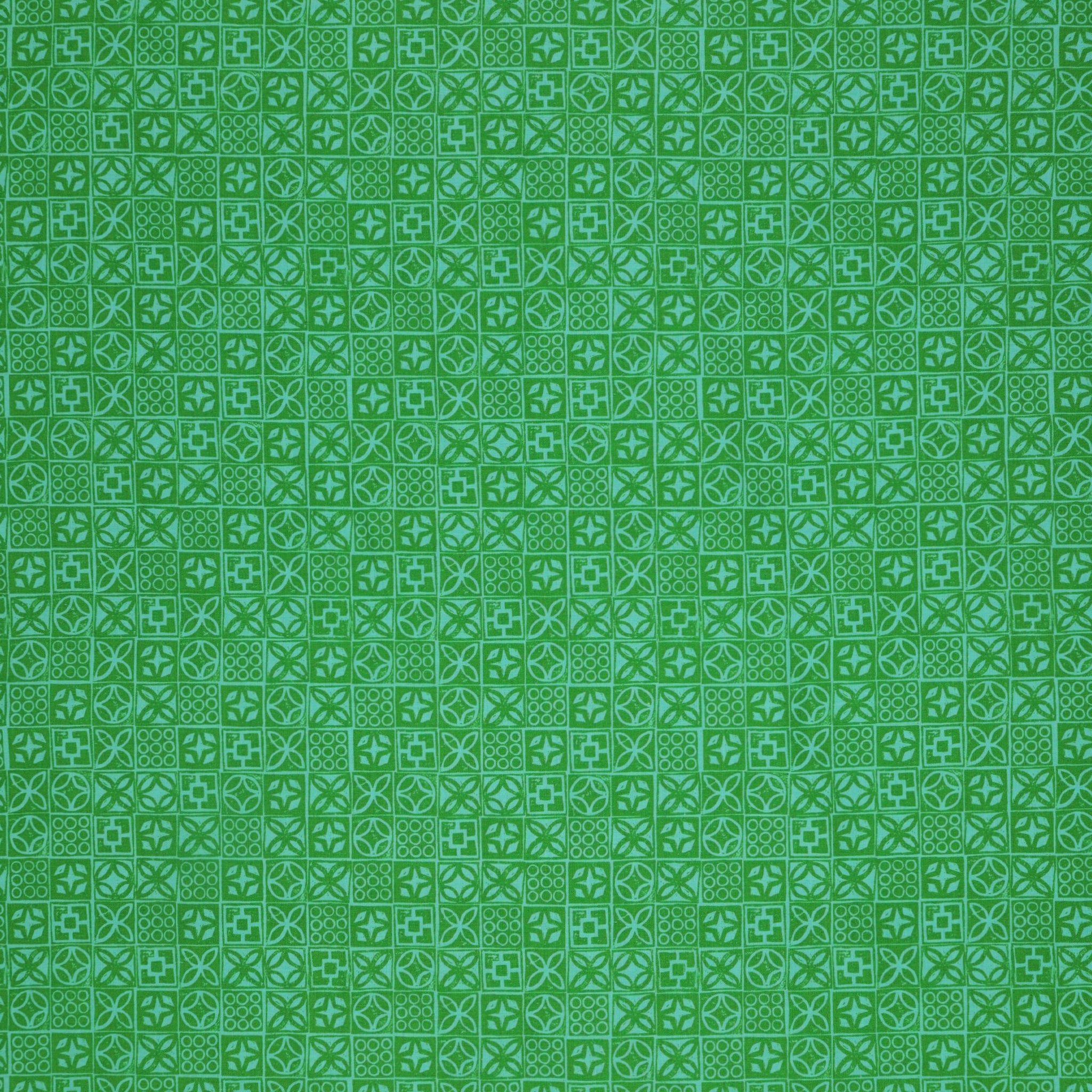 Poolside Too Fabric Collection - Architectural Blocks Verdant