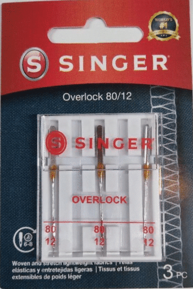 SERGER NEEDLES 3Pack SINGER #2022 12Medium