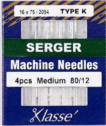 SERGER Needles Singer #2054 Premium Size 12 Medium 4PK