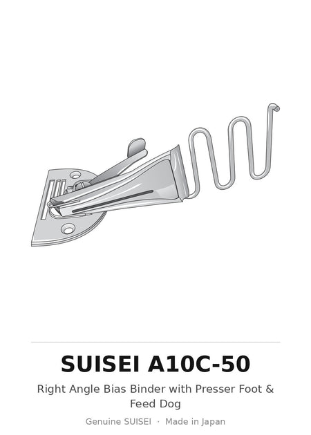 Right Angle Bias Binder with Presser Foot & Feed Dog - Suisei A10C-50
