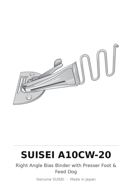 Right Angle Bias Binder with Presser Foot & Feed Dog - Suisei A10CW-20