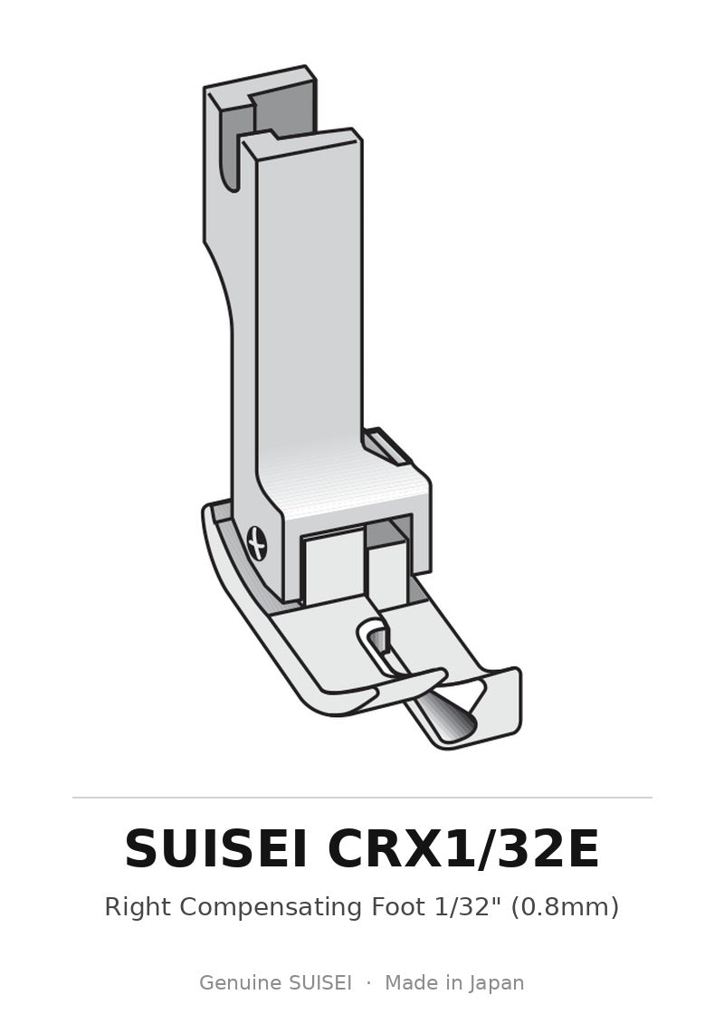 Right Compensating Foot 1/32" (0.8mm) - Suisei CRX1/32E